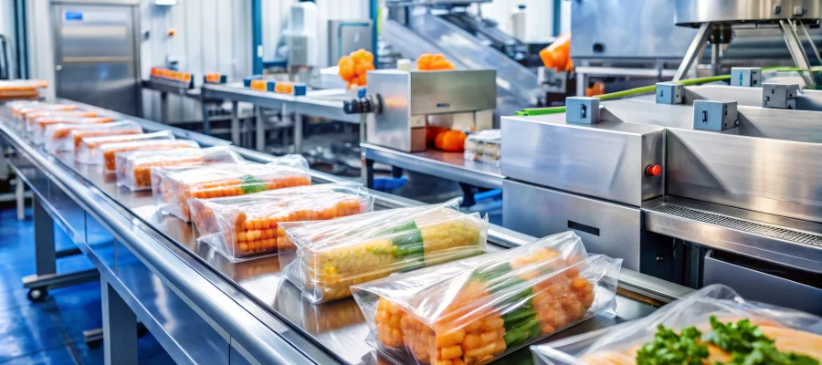 Lebensmittel verpacken mit Polyolefin Feinschrumpffolie 