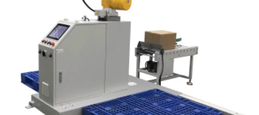 Cobot Palettierer mit automatischer Palettenbestückung von alpha pack GmbH