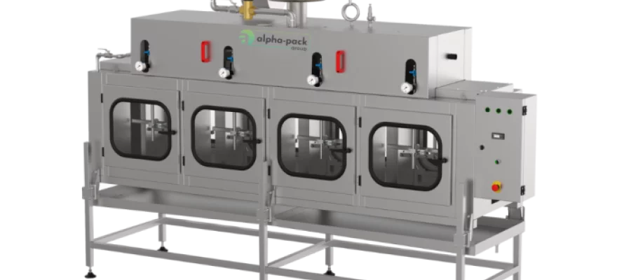 Ansicht des Sleeve-Dampftunnels von alpha pack GmbH